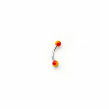 Piercing BANANA EYE 8 mm con pallina in plastica