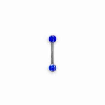 Piercing BARBELL LINGUA 14 mm con palline in plastica