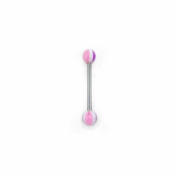 Piercing BARBELL LINGUA 16 mm con palline in plastica