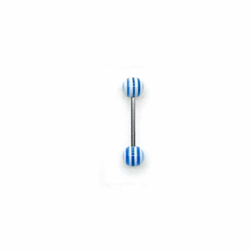 Piercing BARBELL LINGUA 14 mm con palline in plastica