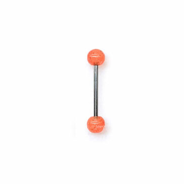 Piercing BARBELL LINGUA 18 mm con palline in plastica