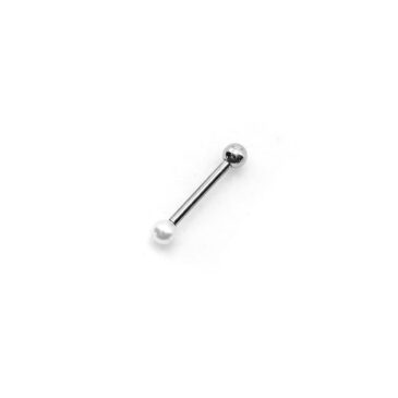 Piercing BARBELL 10 mm pallina acciaio e perla