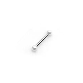 Piercing BARBELL 10 mm con palline effetto perla