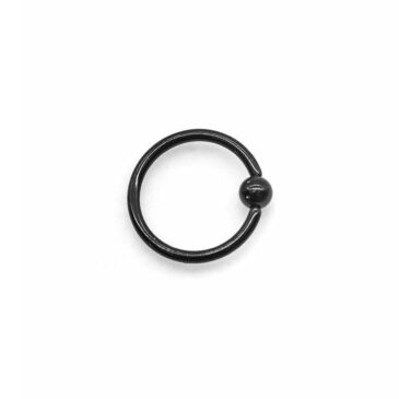 Piercing RING 10 mm anodizzato nero