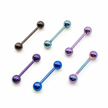 Piercing BARBELL LINGUA 16 mm anodizzato assortito