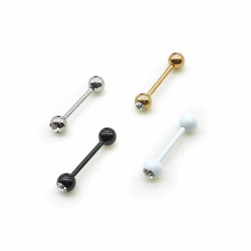 Piercing BARBELL LINGUA 16 mm con cristallo