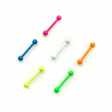 Piercing BARBELL 10 mm verniciato fluo