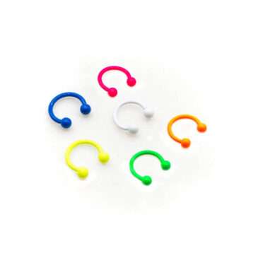 Piercing CIRCULAR 8 mm verniciato fluo