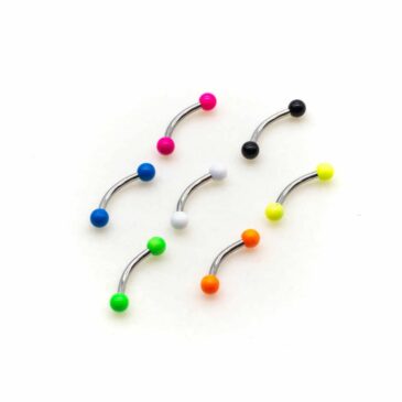 Piercing BANANA EYE 8 mm verniciato solo palline fluo