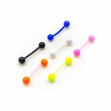 Piercing BARBELL LINGUA 16 mm in teflonfluo