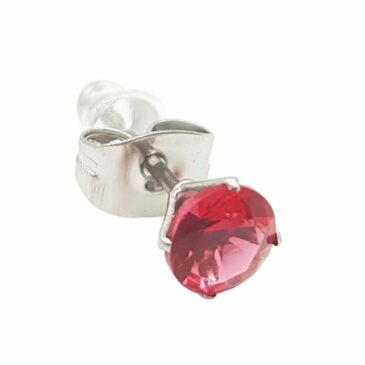 Mini orecchino Tondo Rosso 3mm