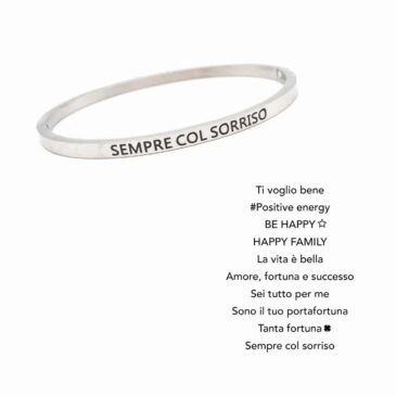 Bracciale rigido scritta